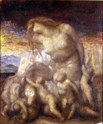 Studium do „Ewolucji” (olej na płótnie) autorstwa George Frederic Watts
