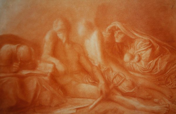 Ludzie, którzy siedzieli w ciemności autorstwa George Frederic Watts