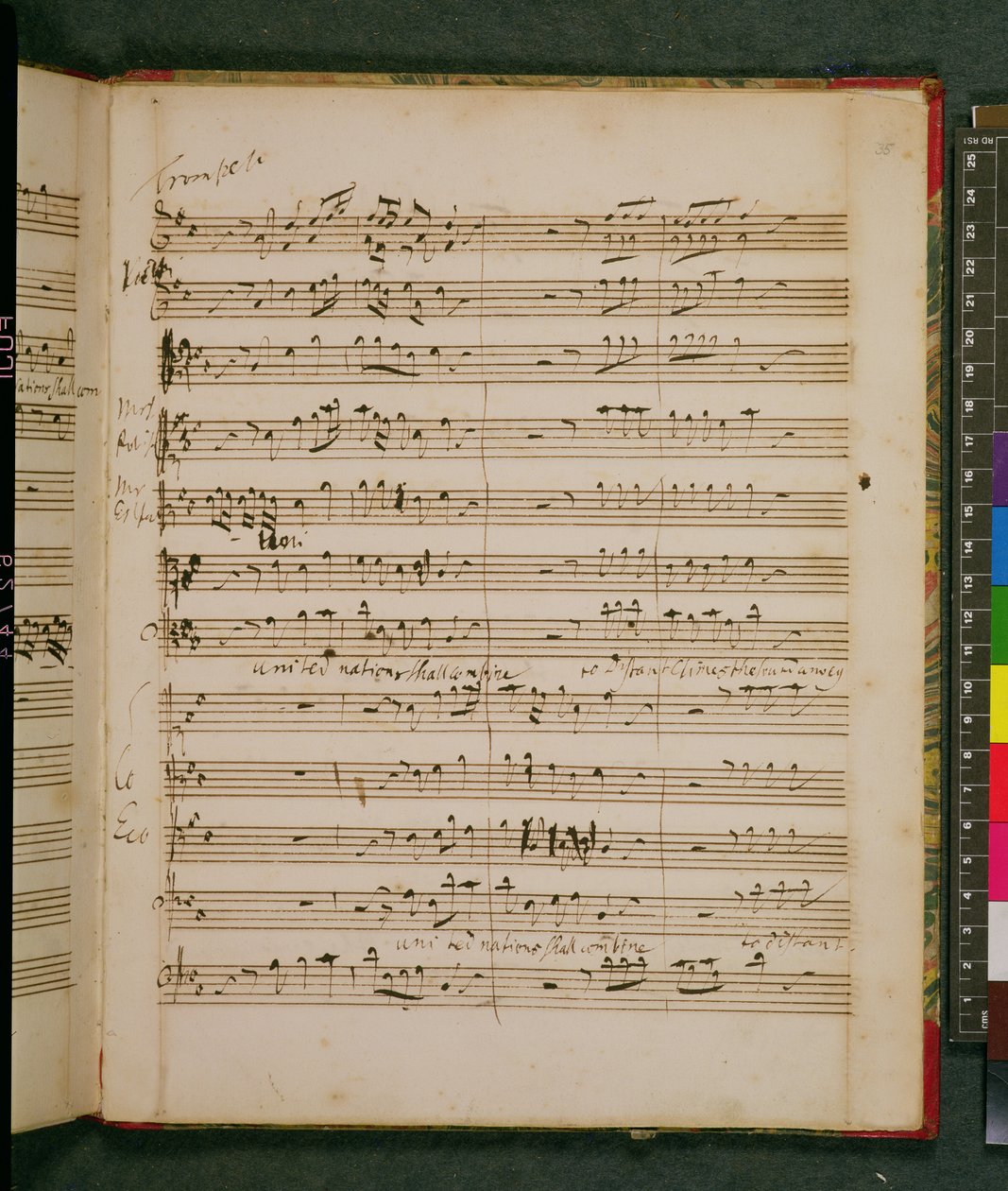 Oryginalna partytura ody urodzinowej Haendla dla królowej Anny autorstwa George Frederick Handel