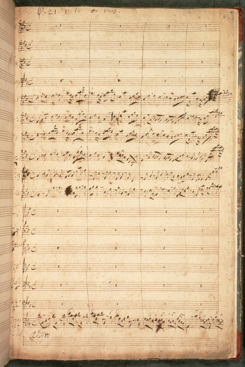 R.M.20.h.5 f18 Oryginalna ścieżka dźwiękowa do hymnu koronacyjnego dla Jerzego II i Królowej Karoliny autorstwa George Frederick Handel