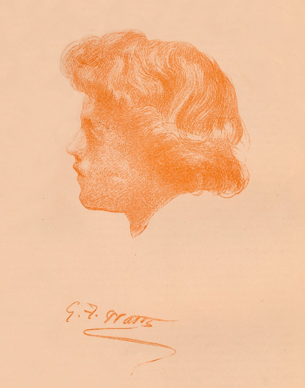 Szkic głowy, c1895, 1896 autorstwa George Frederick Watts