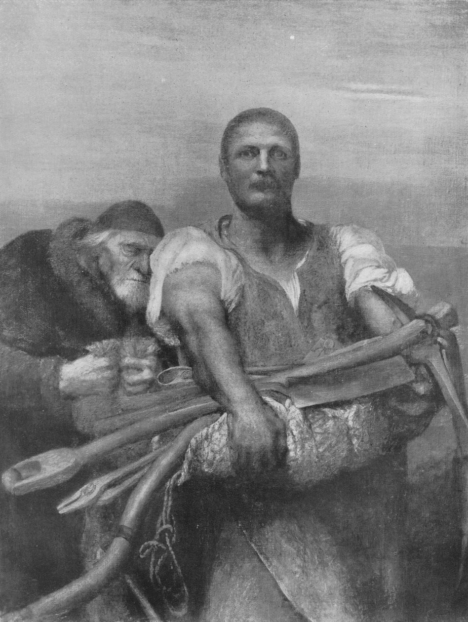 Przemysł i chciwość, ok. 1900, 1917 autorstwa George Frederick Watts