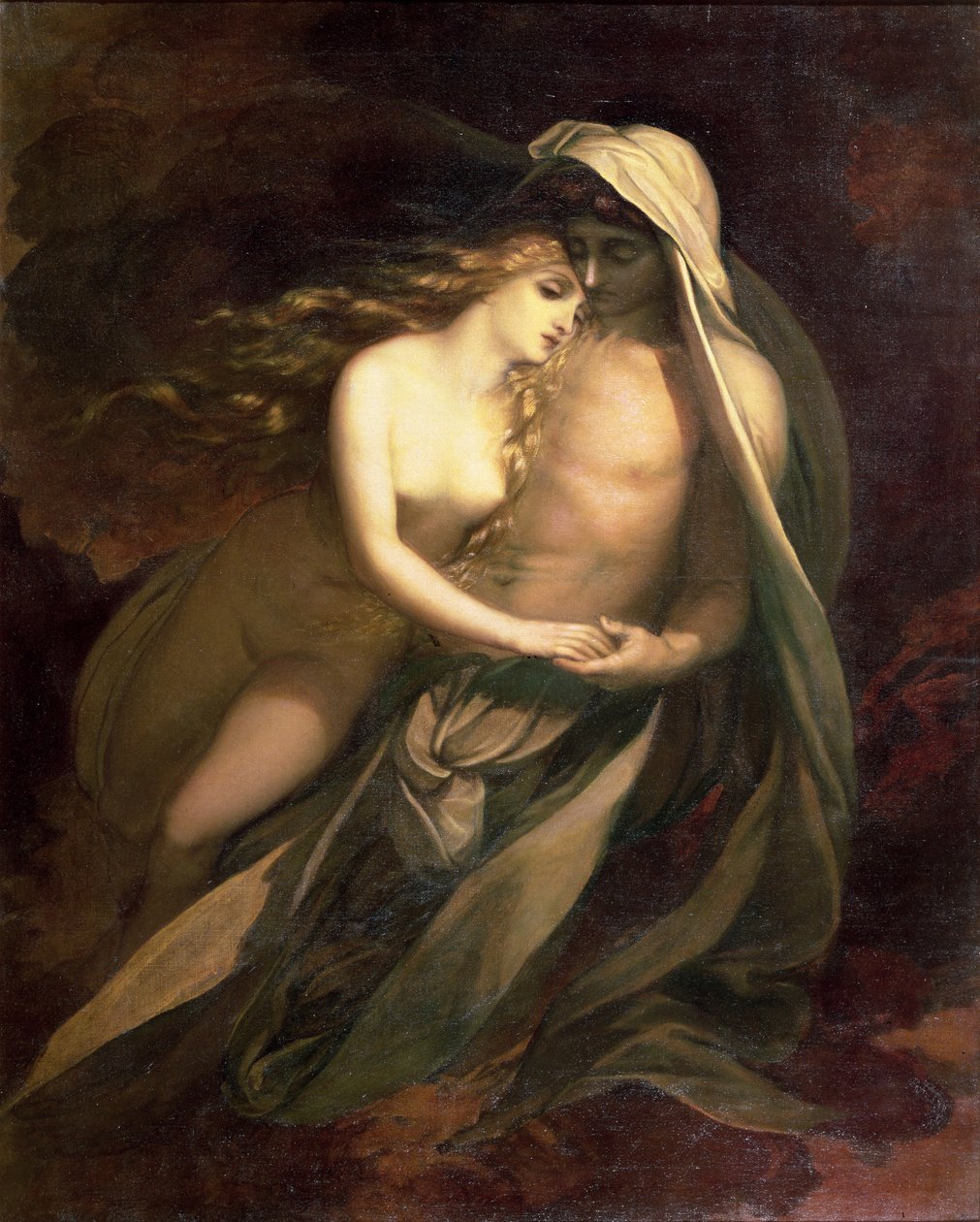 Paolo i Francesca (Historia Rimini) autorstwa George Frederick Watts