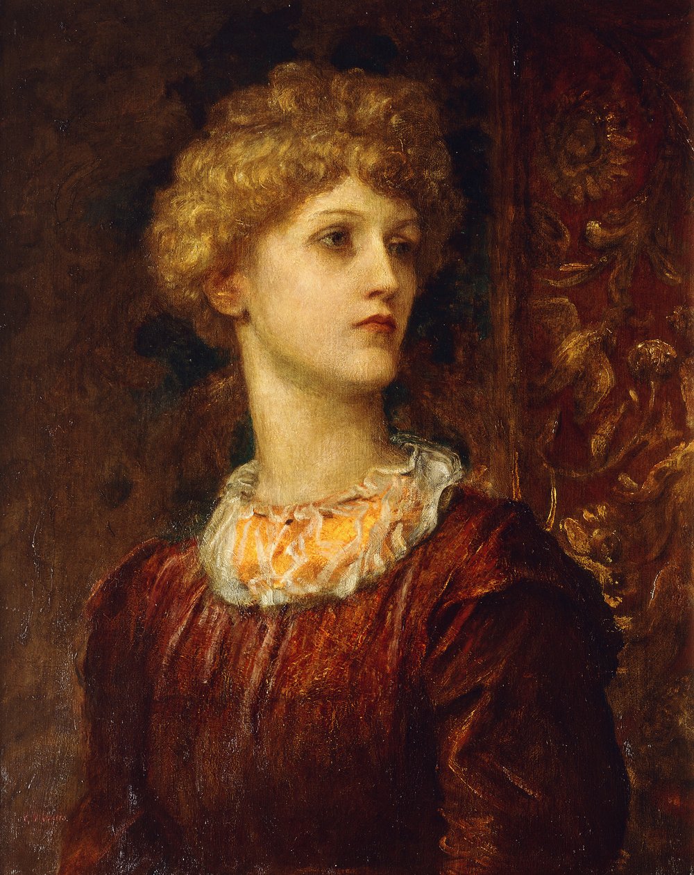 Portret Dorothy Dene, Długość biustu, autorstwa George Frederick Watts