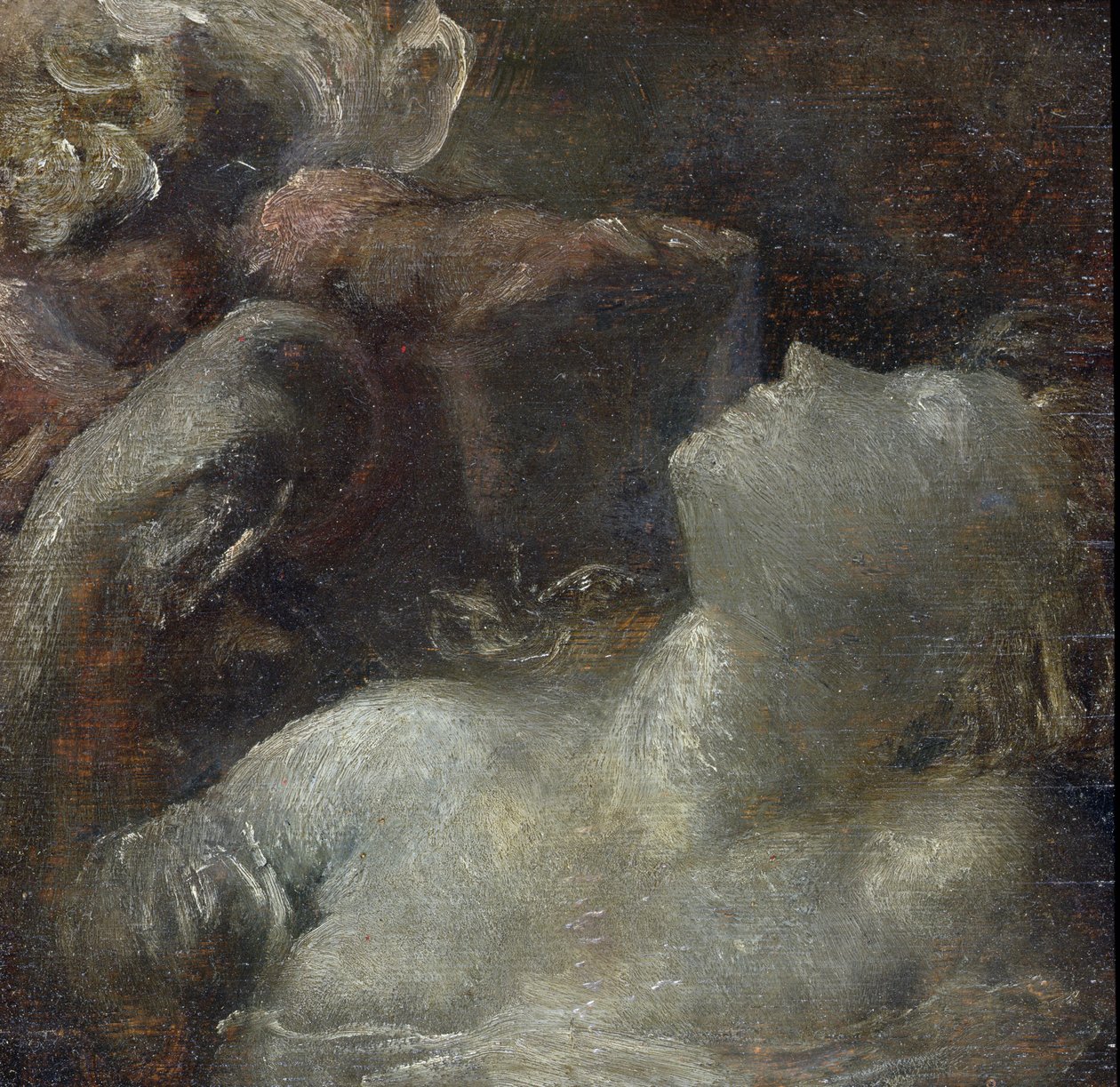 Studium dla „Ofelii”, ok. 1870 (panel) autorstwa George Frederick Watts