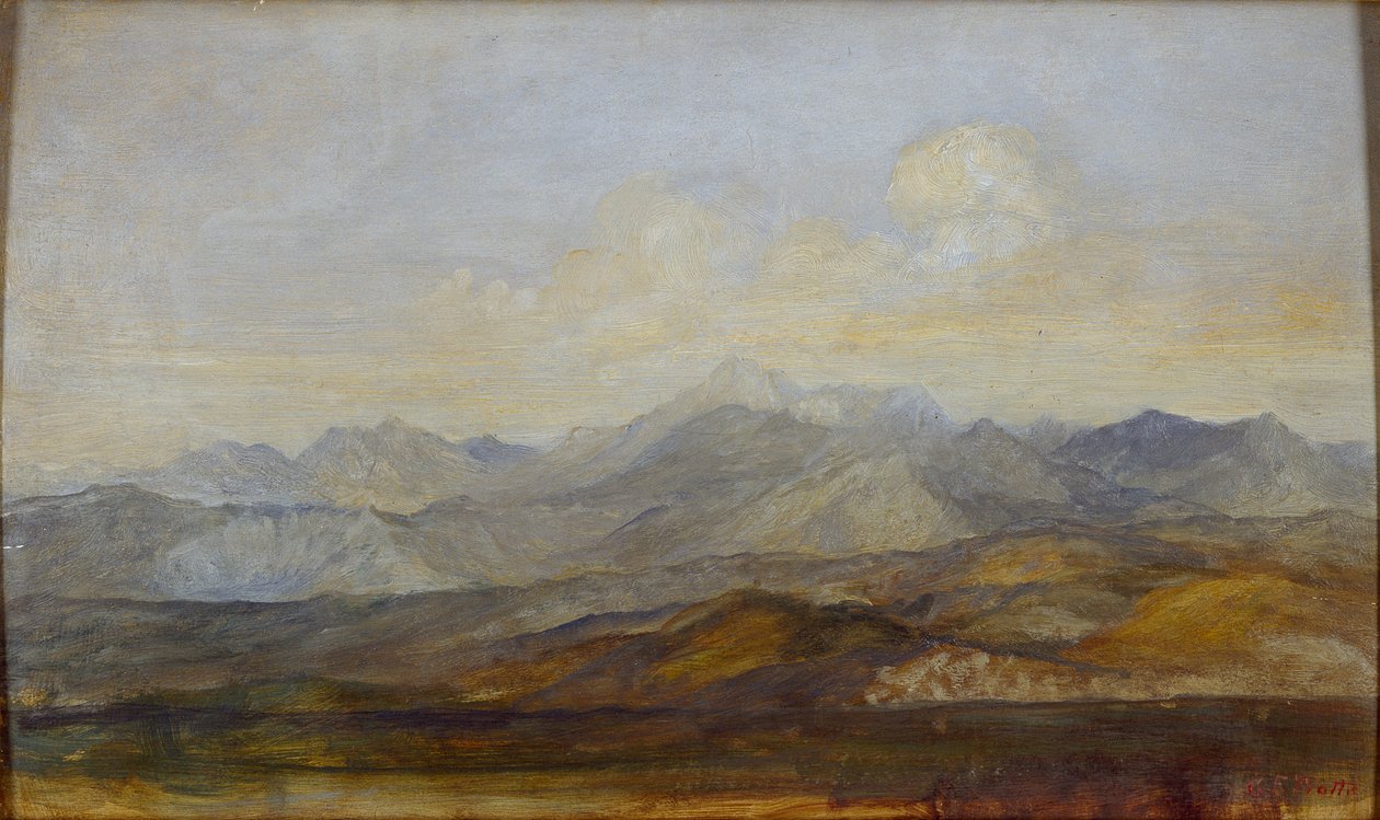 Góry Carrara z Pizy, 1845-1846 autorstwa George Frederick Watts