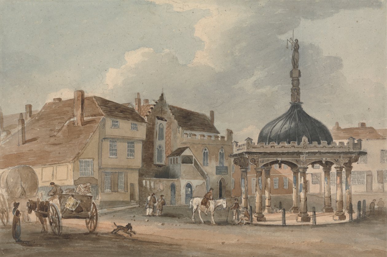 Corn Hill i Moot Hall, Ipswich autorstwa George Frost