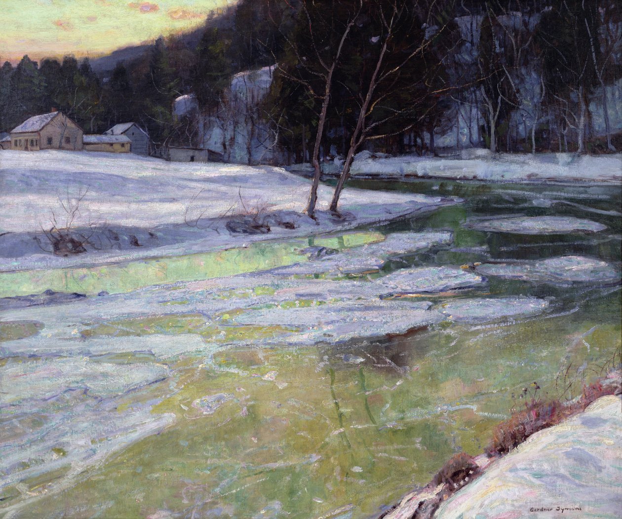 Cisza i wieczorne światło (olej na płótnie) autorstwa George Gardner Symons