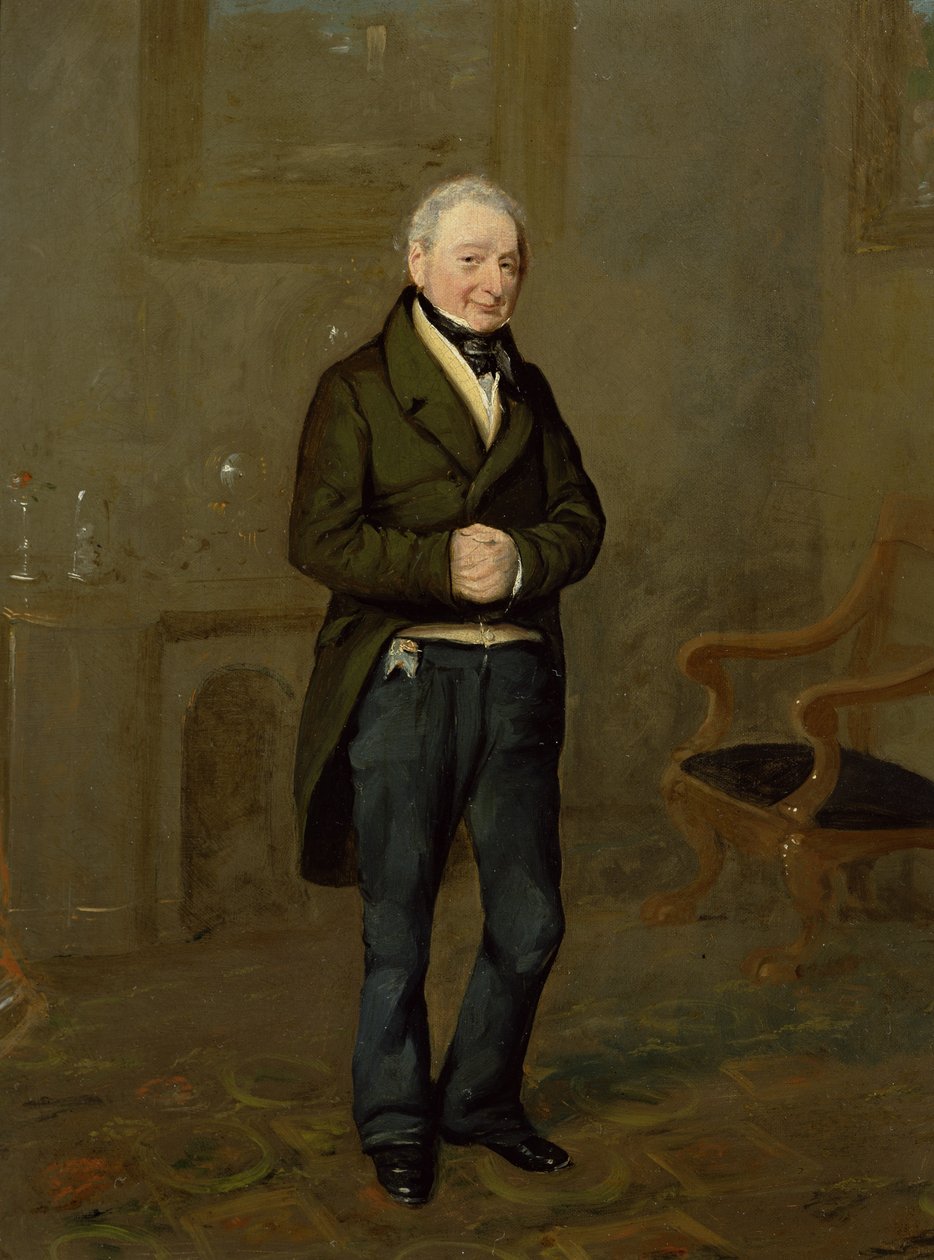 Portret zarządcy domu z Bramham Park, Yorkshire, zidentyfikowanego jako John Pollock (1769-1837), ok. 1822 (olej na płótnie) autorstwa George Garrard
