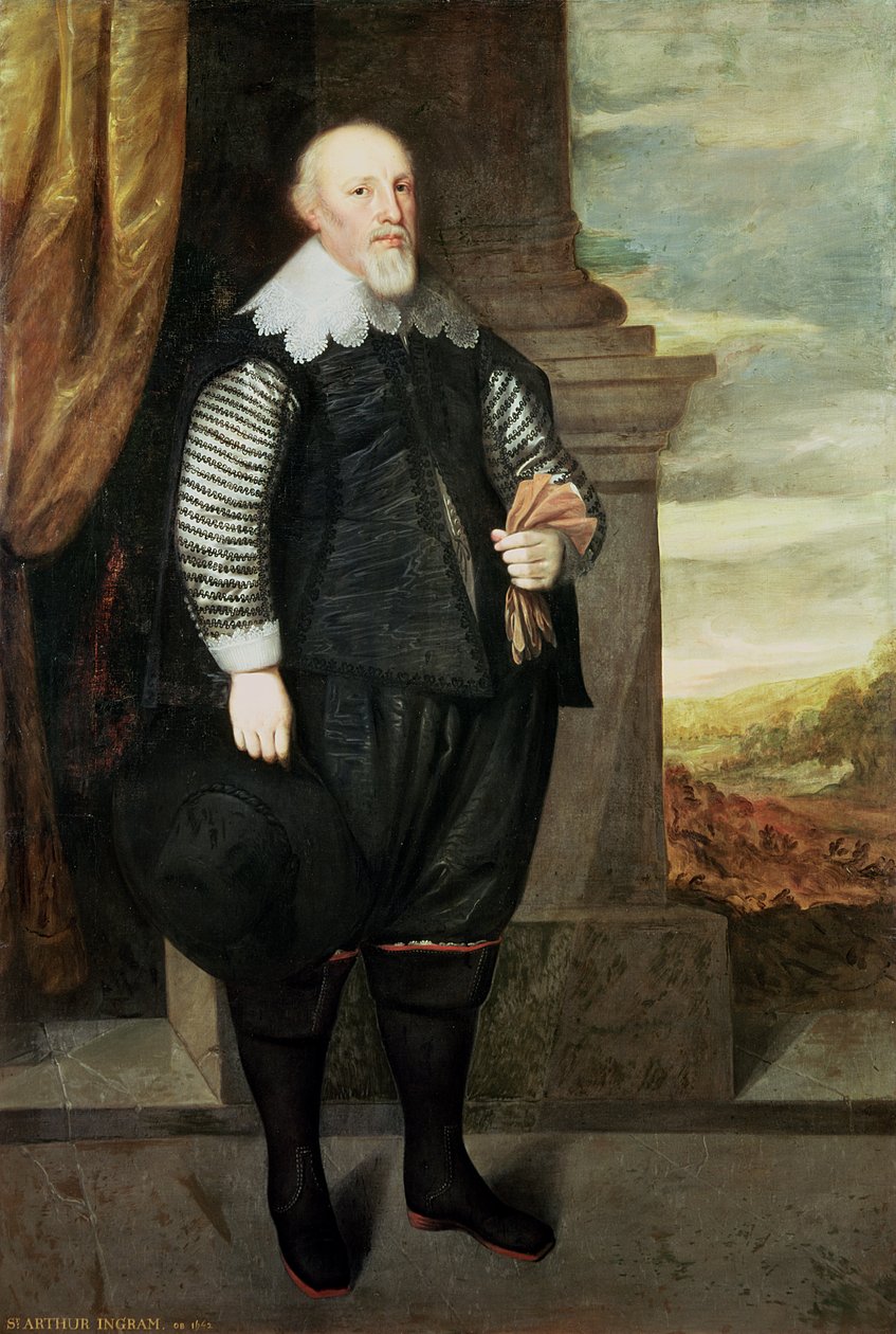 Portret Sir Arthura Ingrama (ok. 1570-1642) 1638 (olej na płótnie) autorstwa George Geldorp