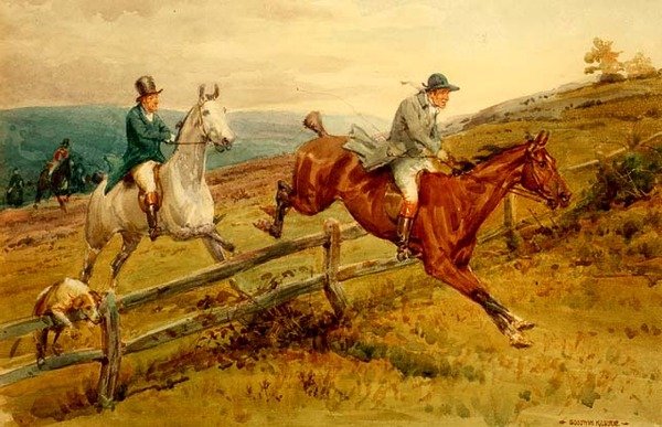 Polowanie (akwarela na papierze) autorstwa George Goodwin Jnr Kilburne
