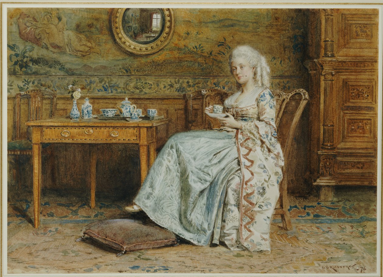 Podwieczorek, 1876 autorstwa George Goodwin Kilburne