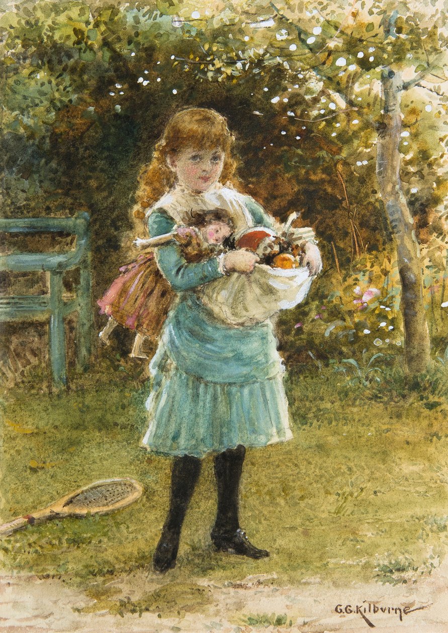 Wyjście do zabawy (akwarela) autorstwa George Goodwin Kilburne