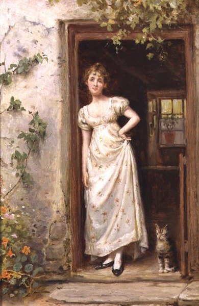 Drzwi do chaty autorstwa George Goodwin Kilburne