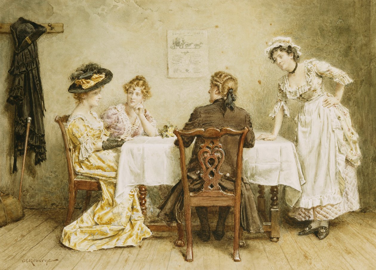 Podróżnicy, autorstwa George Goodwin Kilburne
