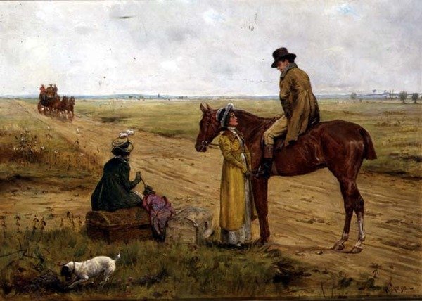 Czekam na dyliżansa autorstwa George Goodwin Kilburne