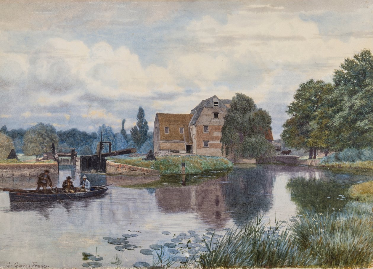 Hemingford Mill, On the Ouse, Huntingdonshire autorstwa George Gordon Fraser