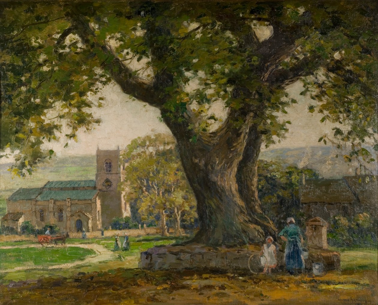 Wensley Village, Yorkshire autorstwa George Graham