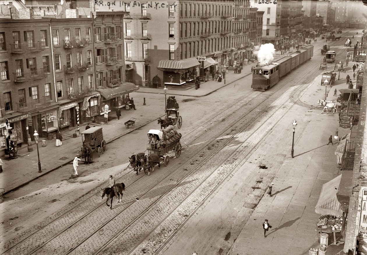 Jedenasta Avenue i New York Central Railroad, autorstwa Baina, George