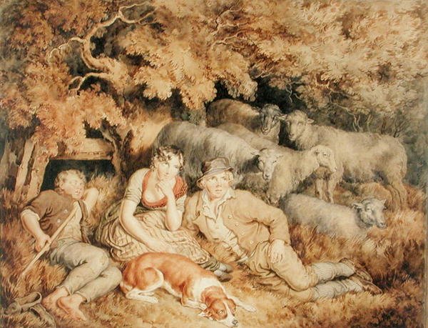 Południe, ok. 1812 (akwarela na papierze) autorstwa George Grattan