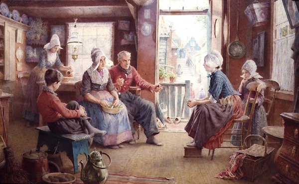 Volendam Holland (akwarela na papierze) autorstwa George Gregory