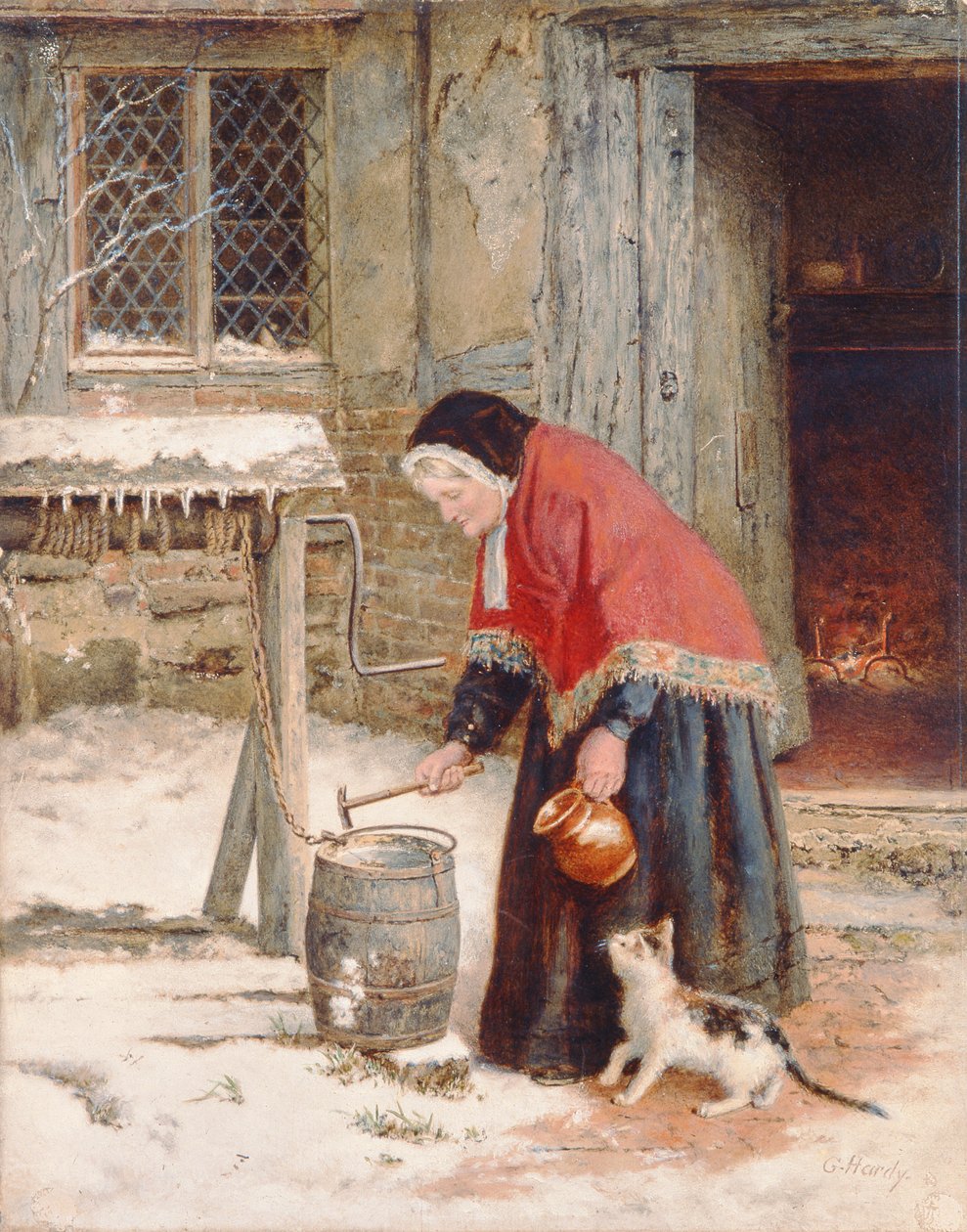 Zimowy poranek autorstwa George Hardy