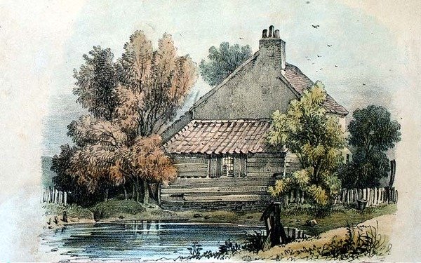 W Shepherds Bush, Middlesex, wyd. 1831 przez S & J Fullera (lito) autorstwa George Harley