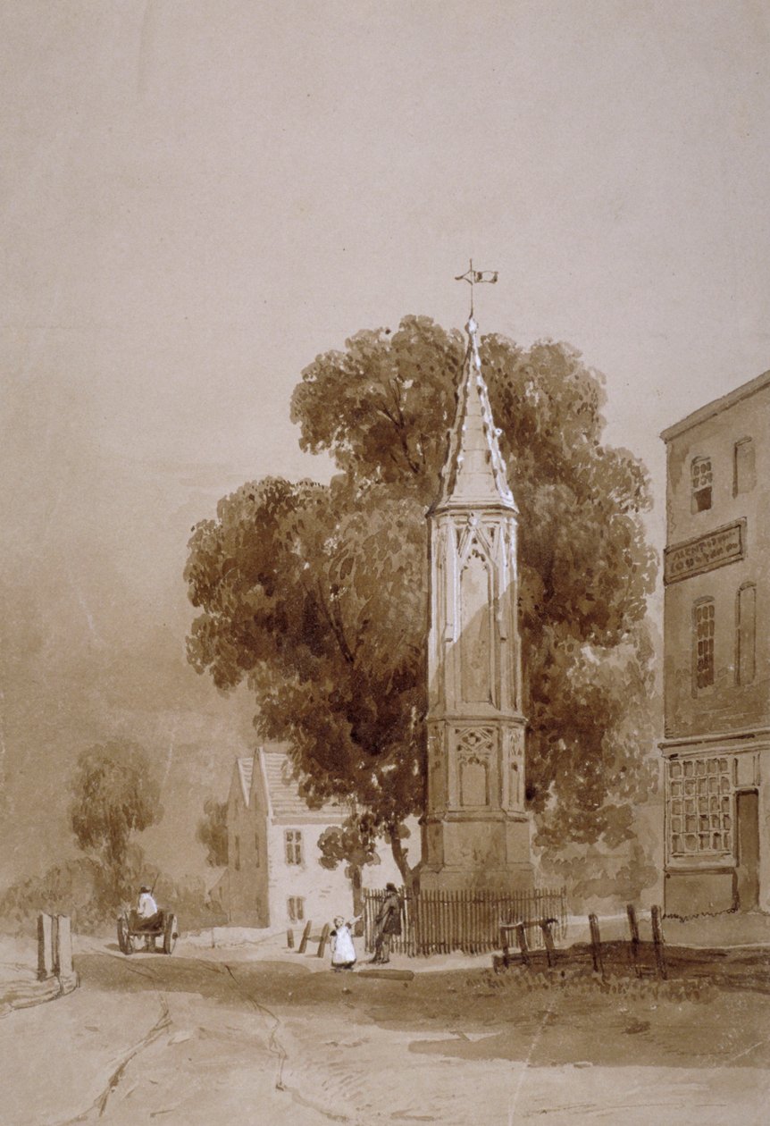Tottenham High Road, Londyn, c1820 autorstwa George Harley