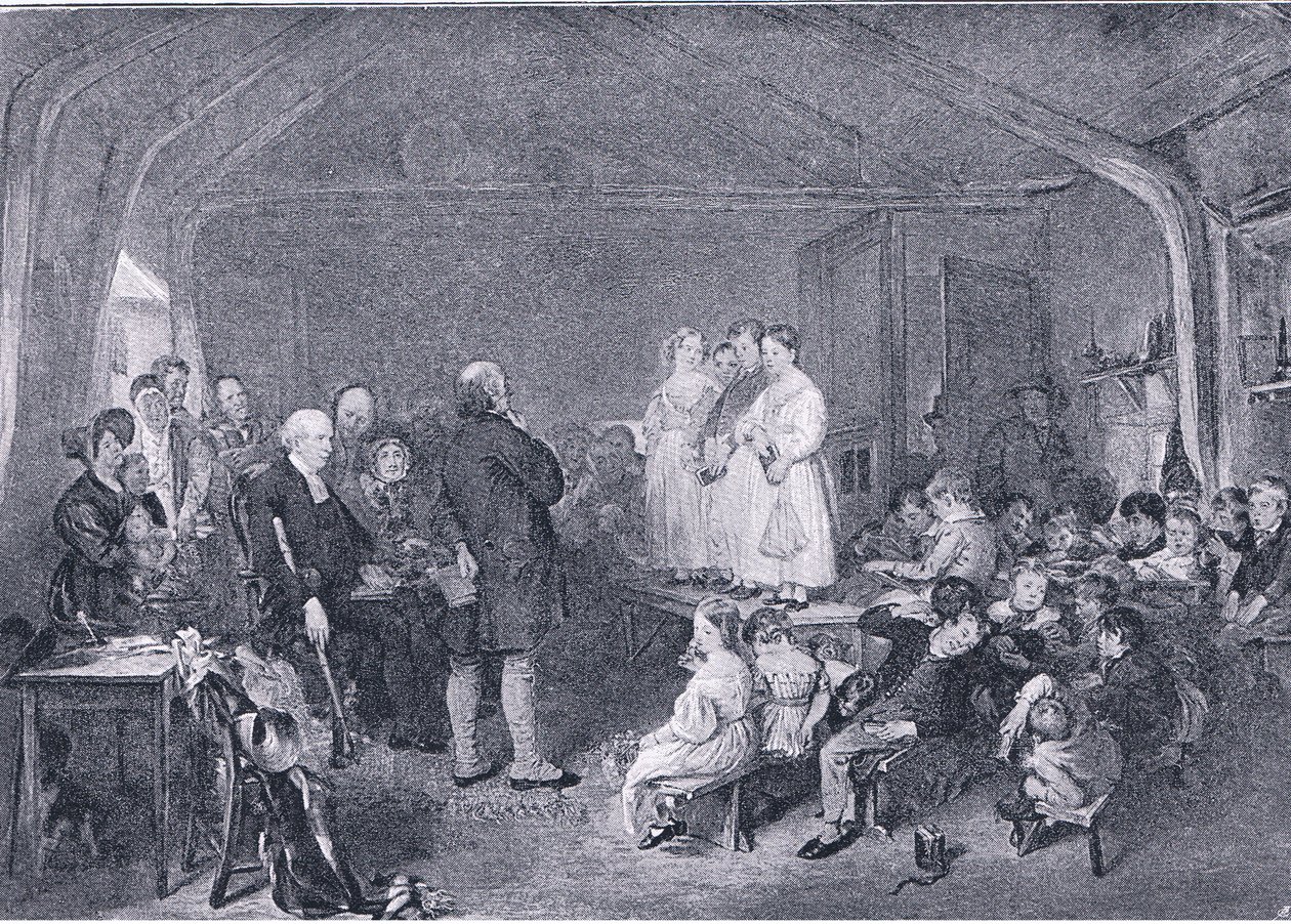 Katechizacja w sali szkolnej, z The Magazine of Art 1893, Cassell and Company, 1893 autorstwa George Harvey