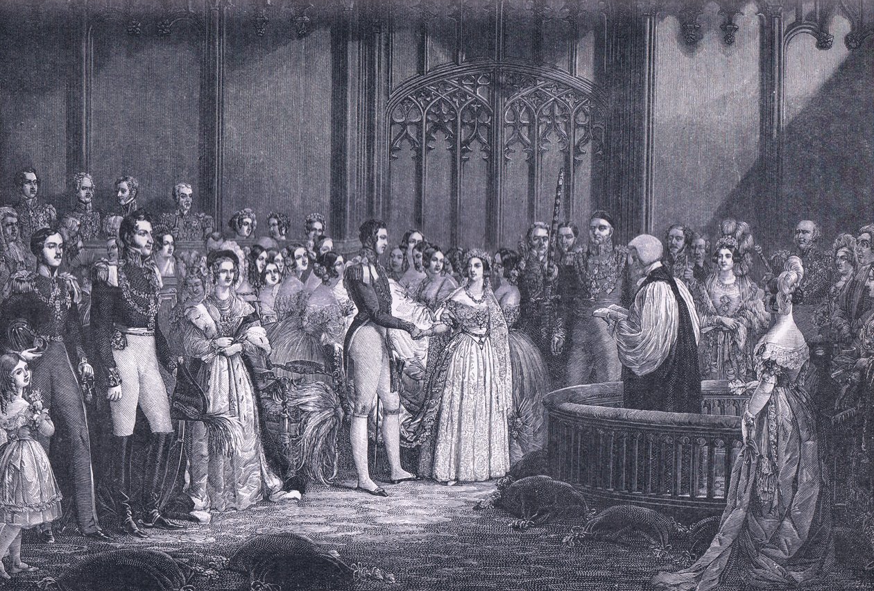 Małżeństwo królowej Wiktorii AD 1840 autorstwa George Hayter