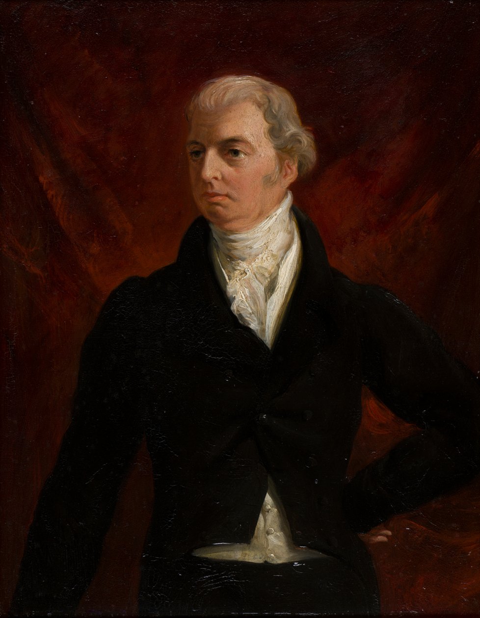 Portret Roberta Jenkinsona, 2. hrabiego Liverpoolu (1770-1828), ok. 1812-28 (olej na panelu) autorstwa George Hayter