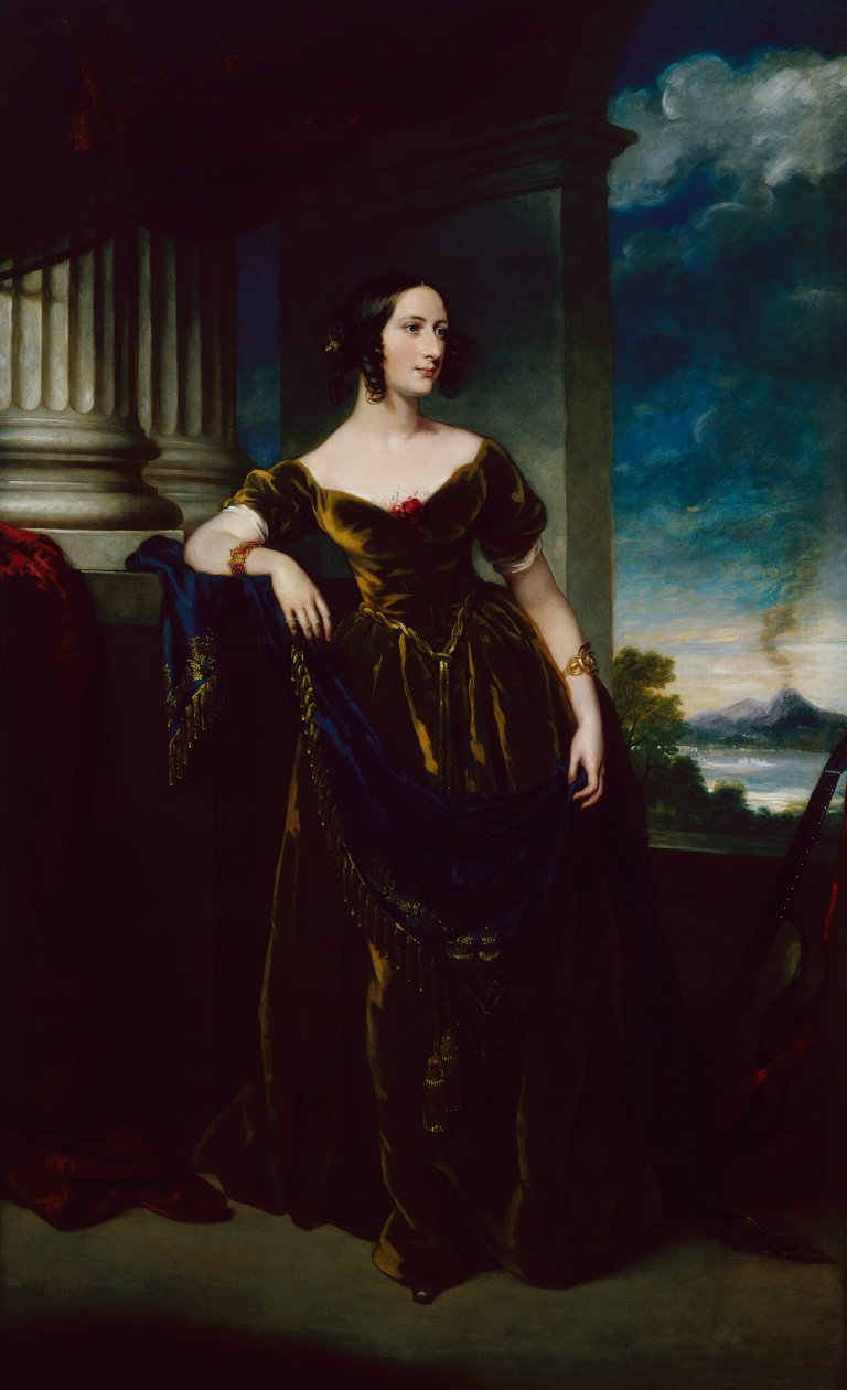 Portret młodej kobiety, ok. 1845 (olej na płótnie) autorstwa George Hayter