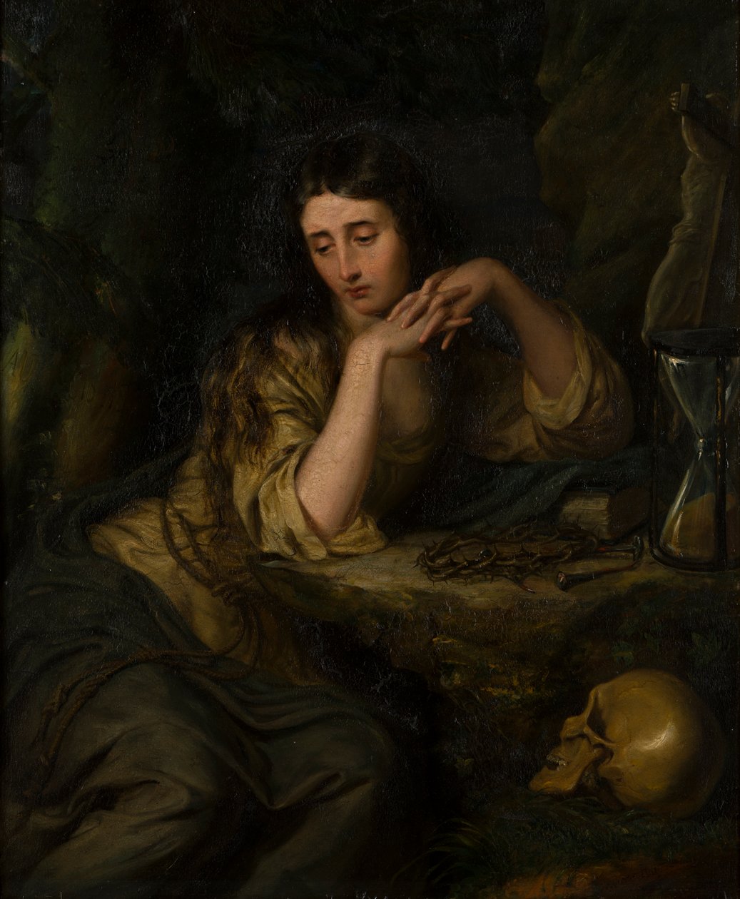 Magdalena pokutująca, ok. 1812-71 (olej na panelu) autorstwa George Hayter