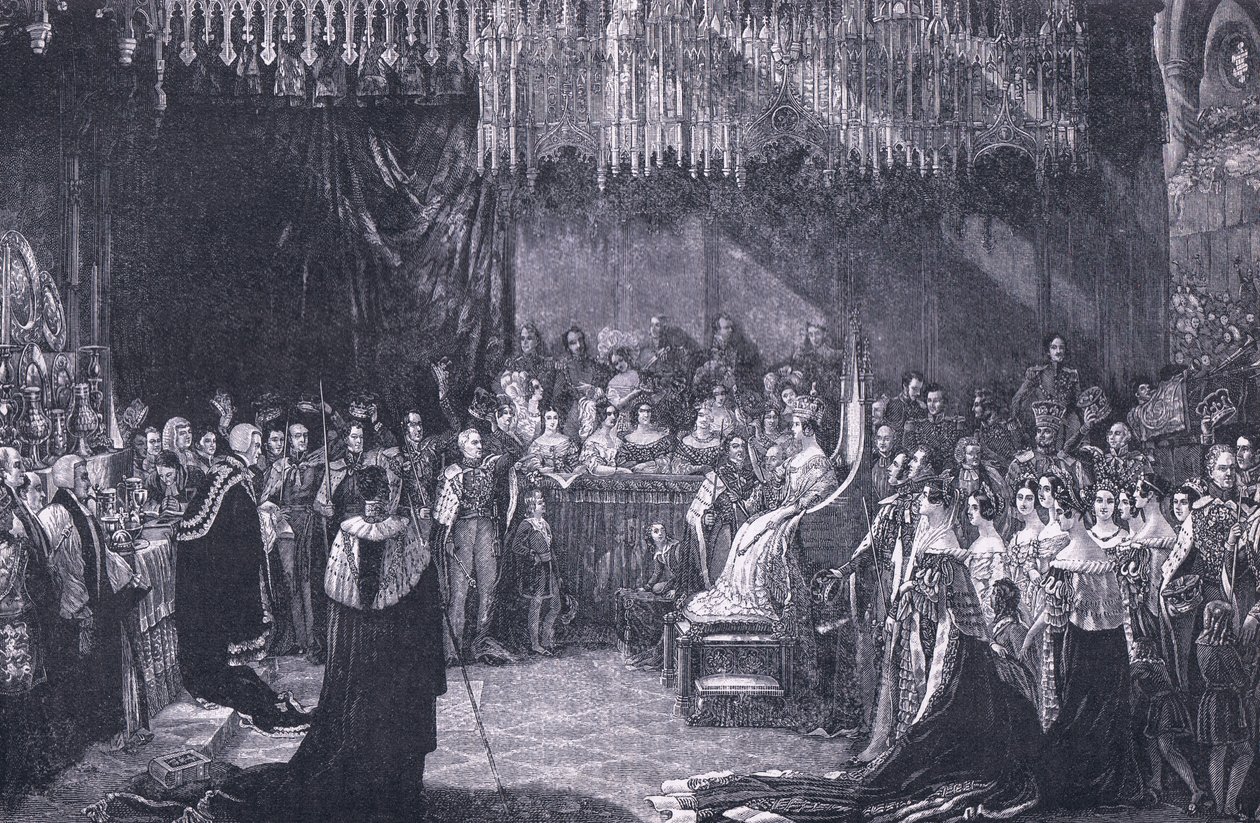 Koronacja królowej Wiktorii AD 1838 autorstwa George Hayter
