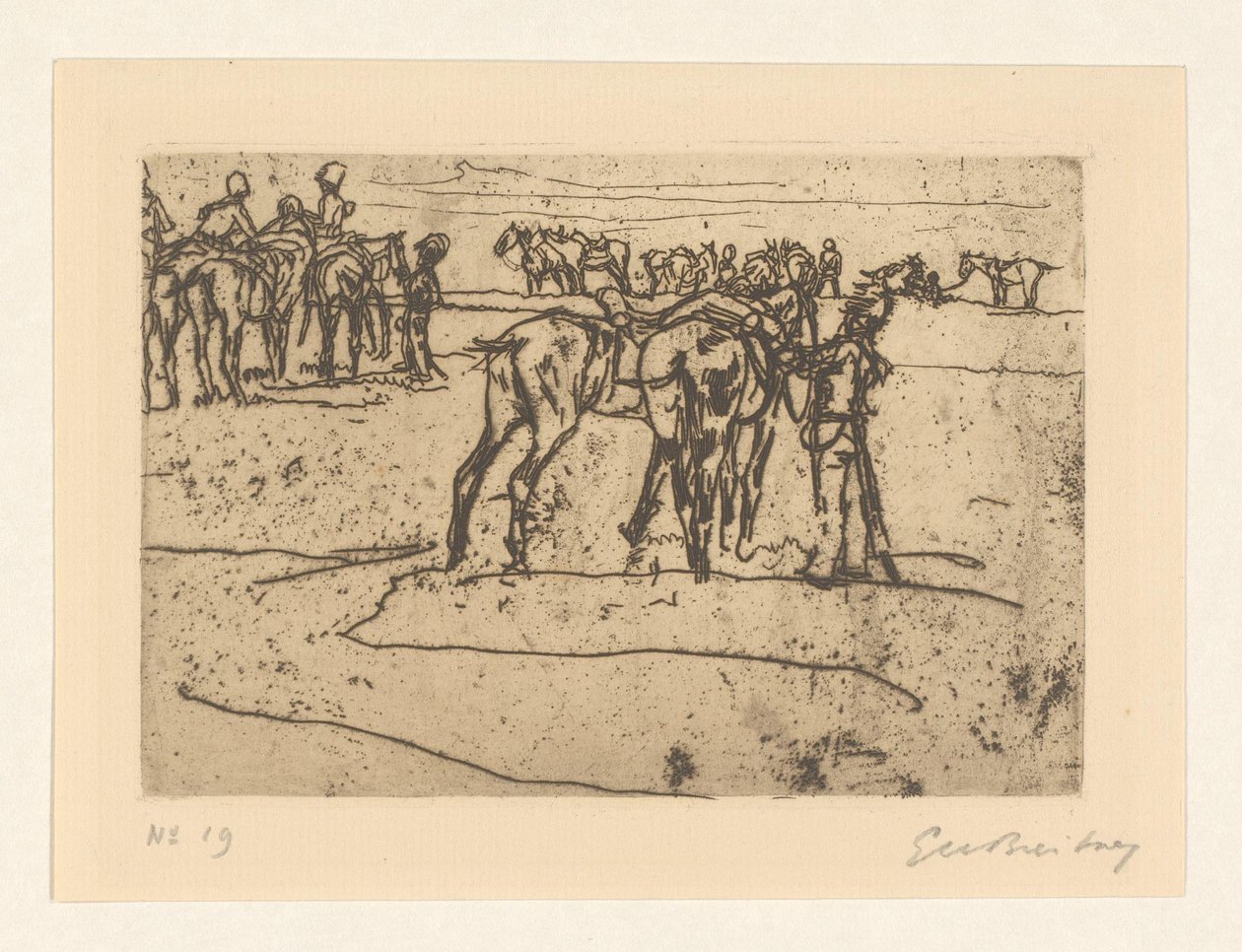 Odpoczywająca kawaleria autorstwa George Hendrik Breitner (signed by artist)