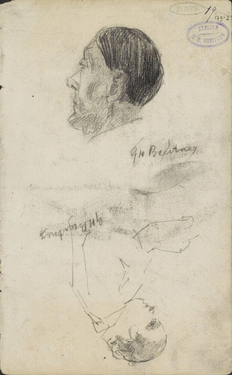 Badania dwóch postaci autorstwa George Hendrik Breitner (signed by artist)