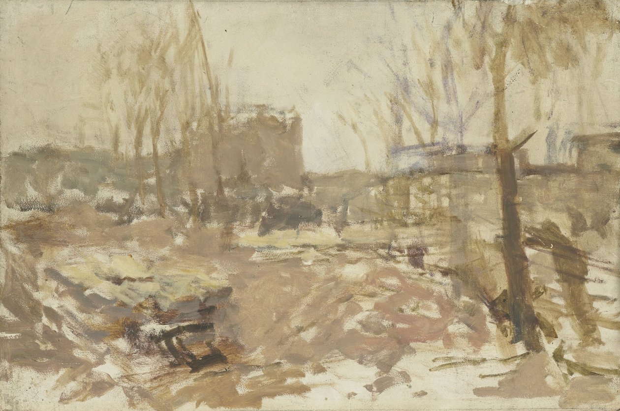 Plac budowy przy De Clercqstraat autorstwa George Hendrik Breitner