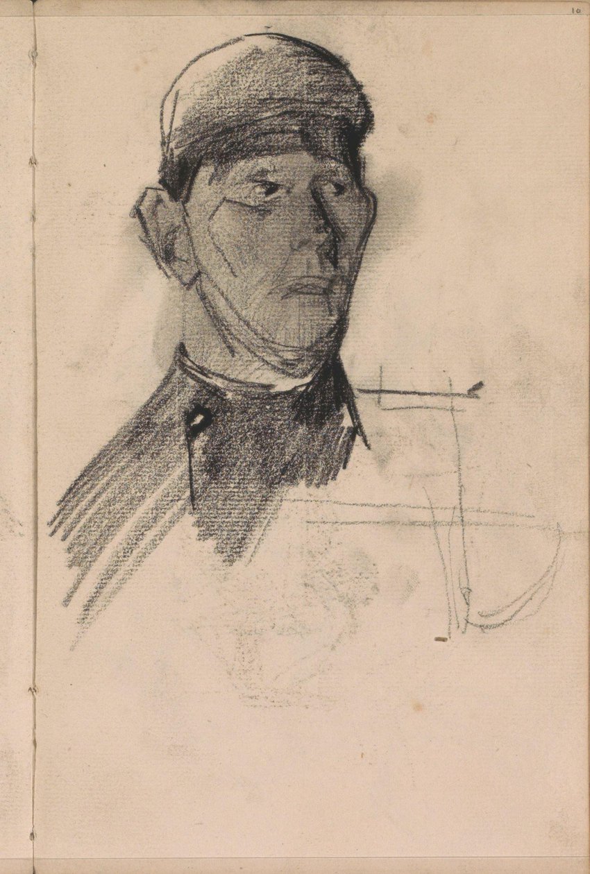 Popiersie mężczyzny w nakryciu głowy autorstwa George Hendrik Breitner