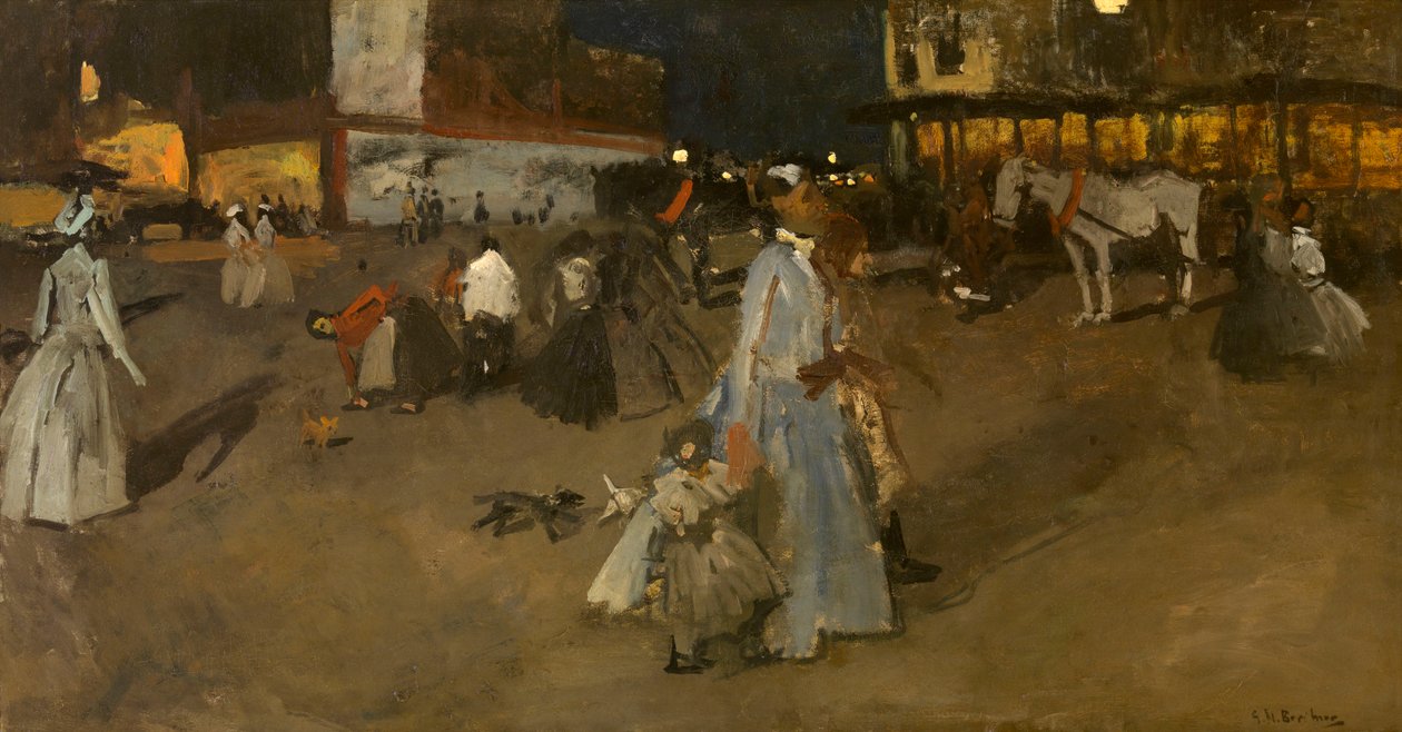 Wieczór na Placu Dam w Amsterdamie autorstwa George Hendrik Breitner