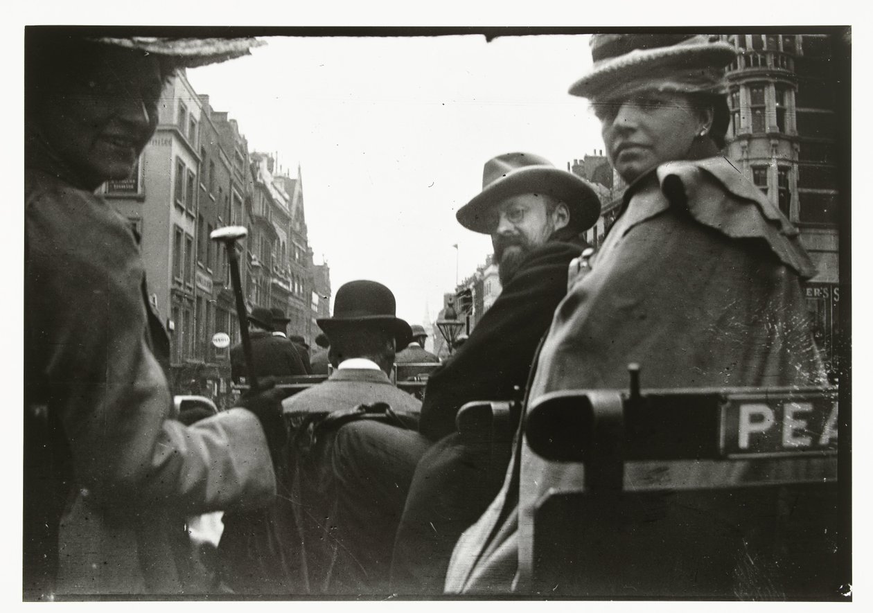 George Breitner i Marius Bauer w powozie w Londynie autorstwa George Hendrik Breitner