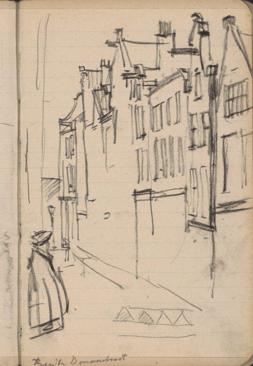 Widok na ulicę Buiten Dommersstraat w Amsterdamie autorstwa George Hendrik Breitner
