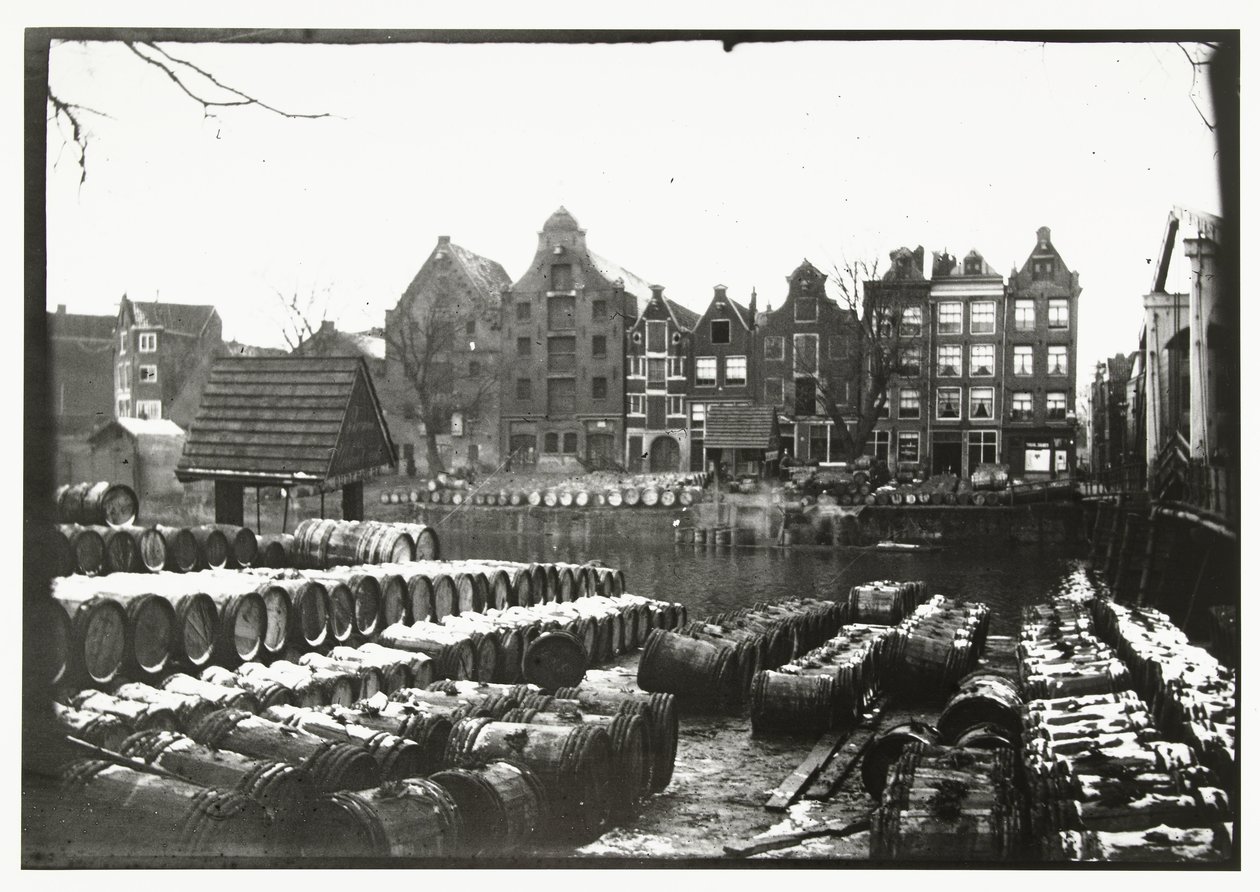 Widok na ogrody smoły na Prinseneiland w Amsterdamie autorstwa George Hendrik Breitner
