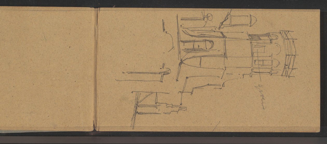 Ansicht des Turms des Landguts Torenzicht in Poeldijk autorstwa George Hendrik Breitner
