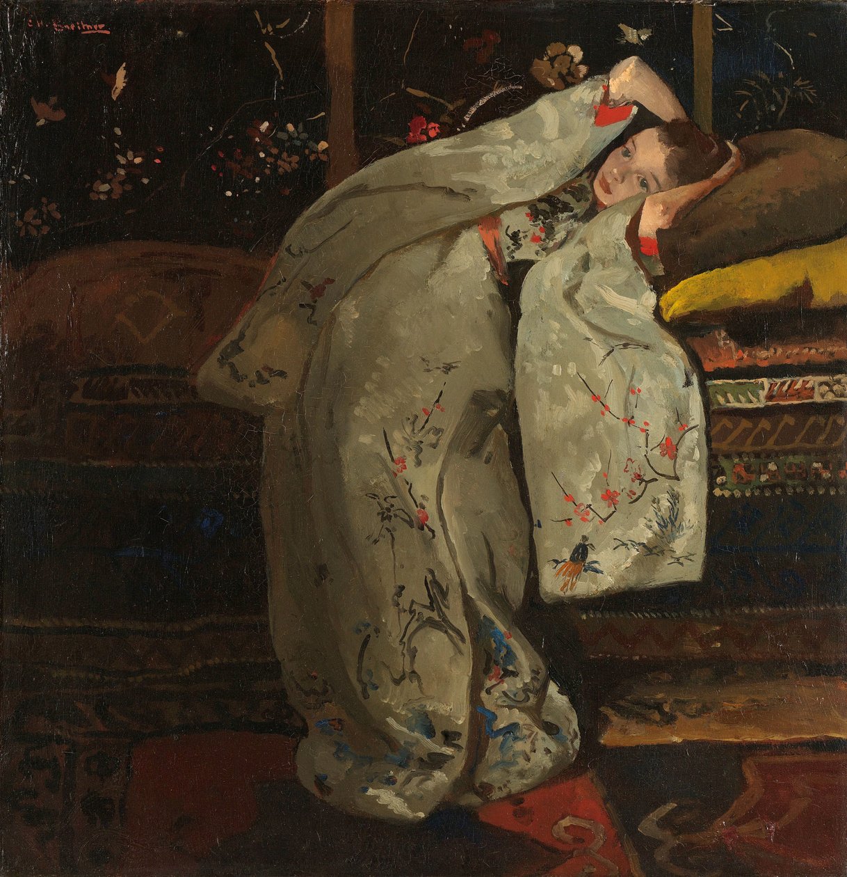 Dziewczyna w białym kimonie autorstwa George Hendrik Breitner