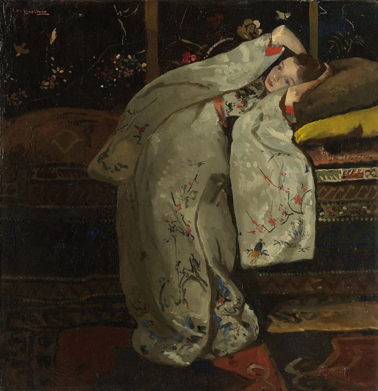 Dziewczyna w białym kimonie, 1894 autorstwa George Hendrik Breitner