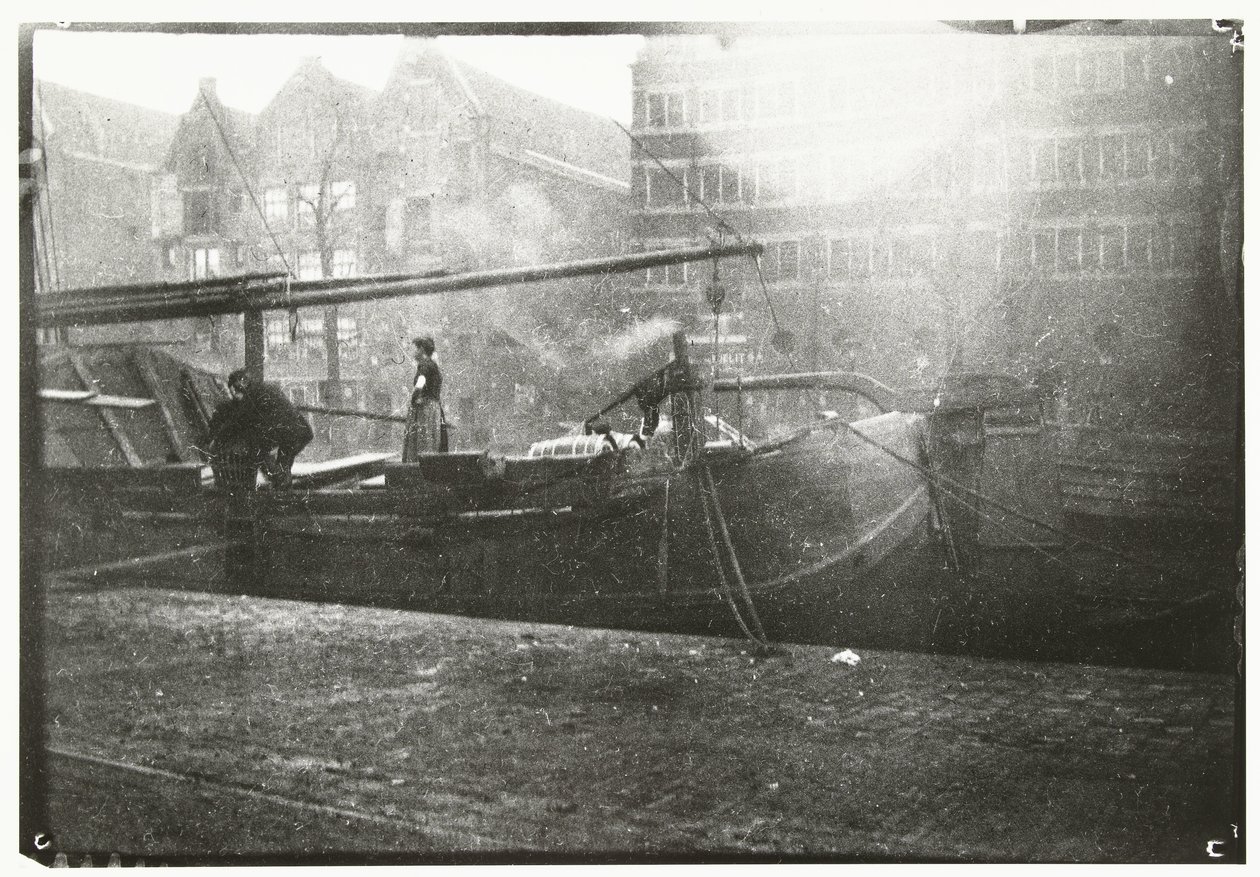 Magazyny rządowe na Brouwersgracht w Amsterdamie autorstwa George Hendrik Breitner