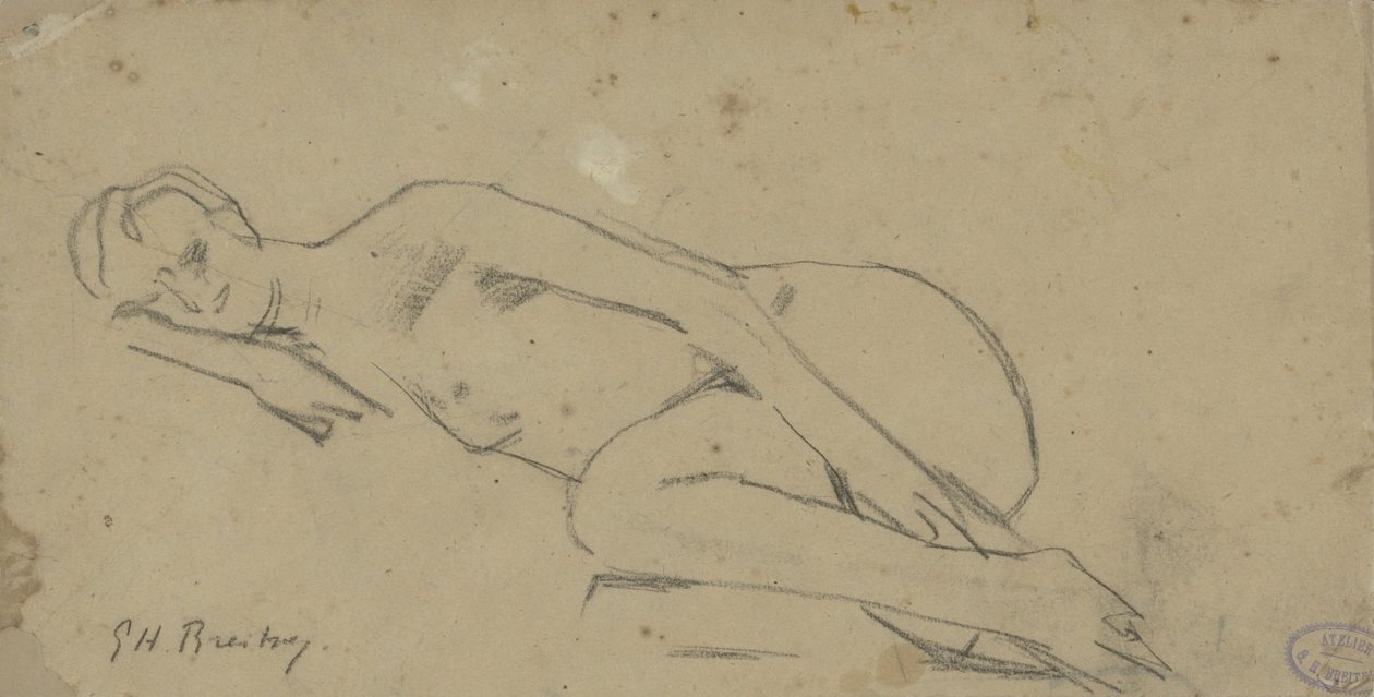 Leżąca naga kobieta autorstwa George Hendrik Breitner
