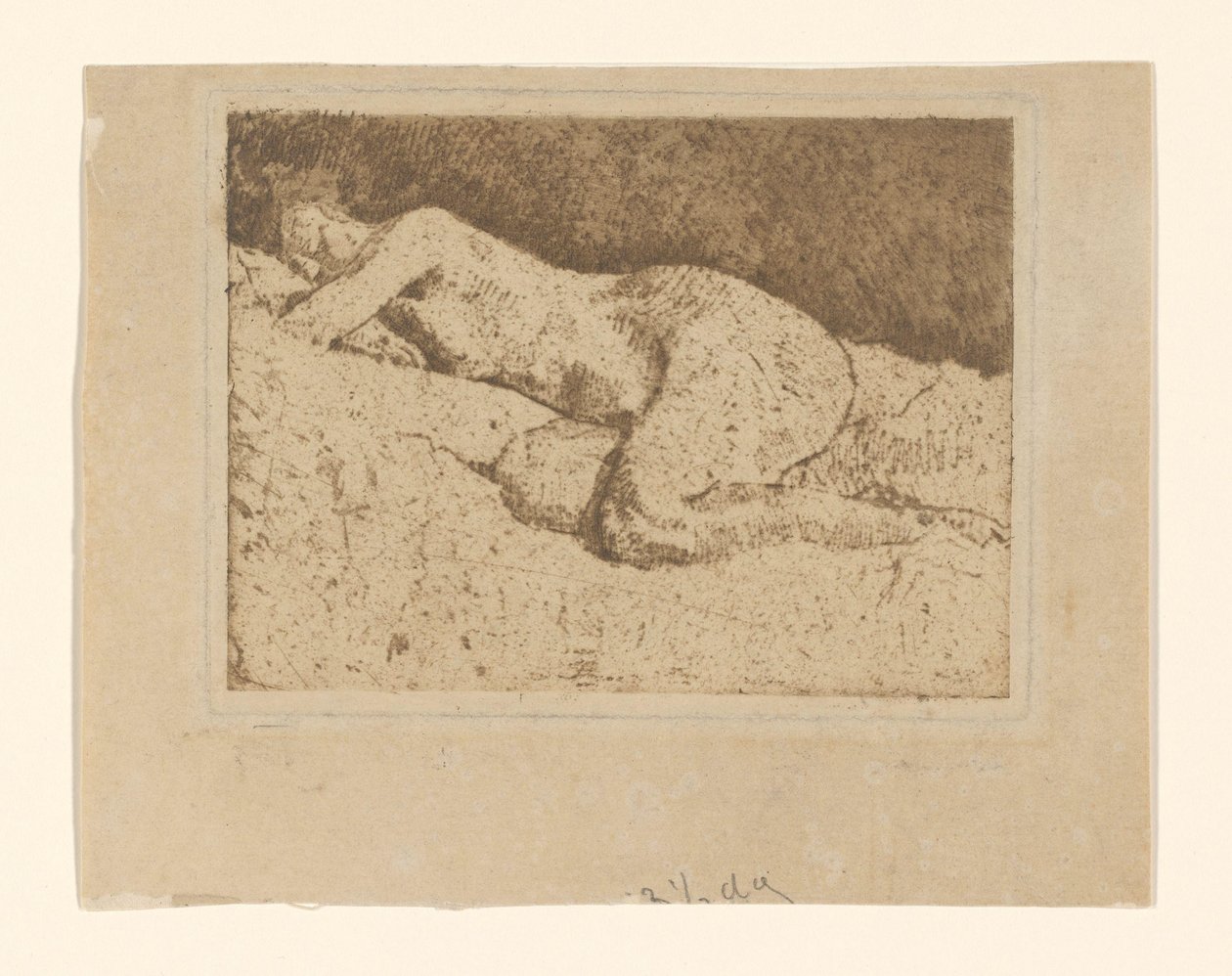 Półleżąca nagość kobieca autorstwa George Hendrik Breitner
