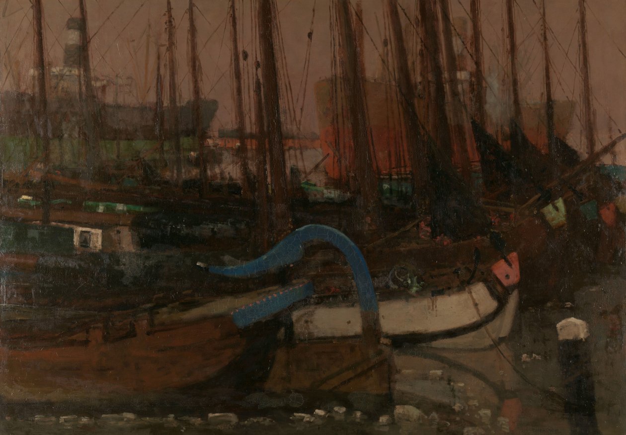 Statki na lodzie autorstwa George Hendrik Breitner