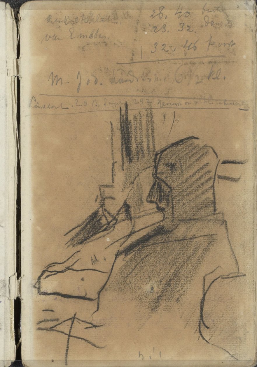 Dwóch siedzących mężczyzn autorstwa George Hendrik Breitner